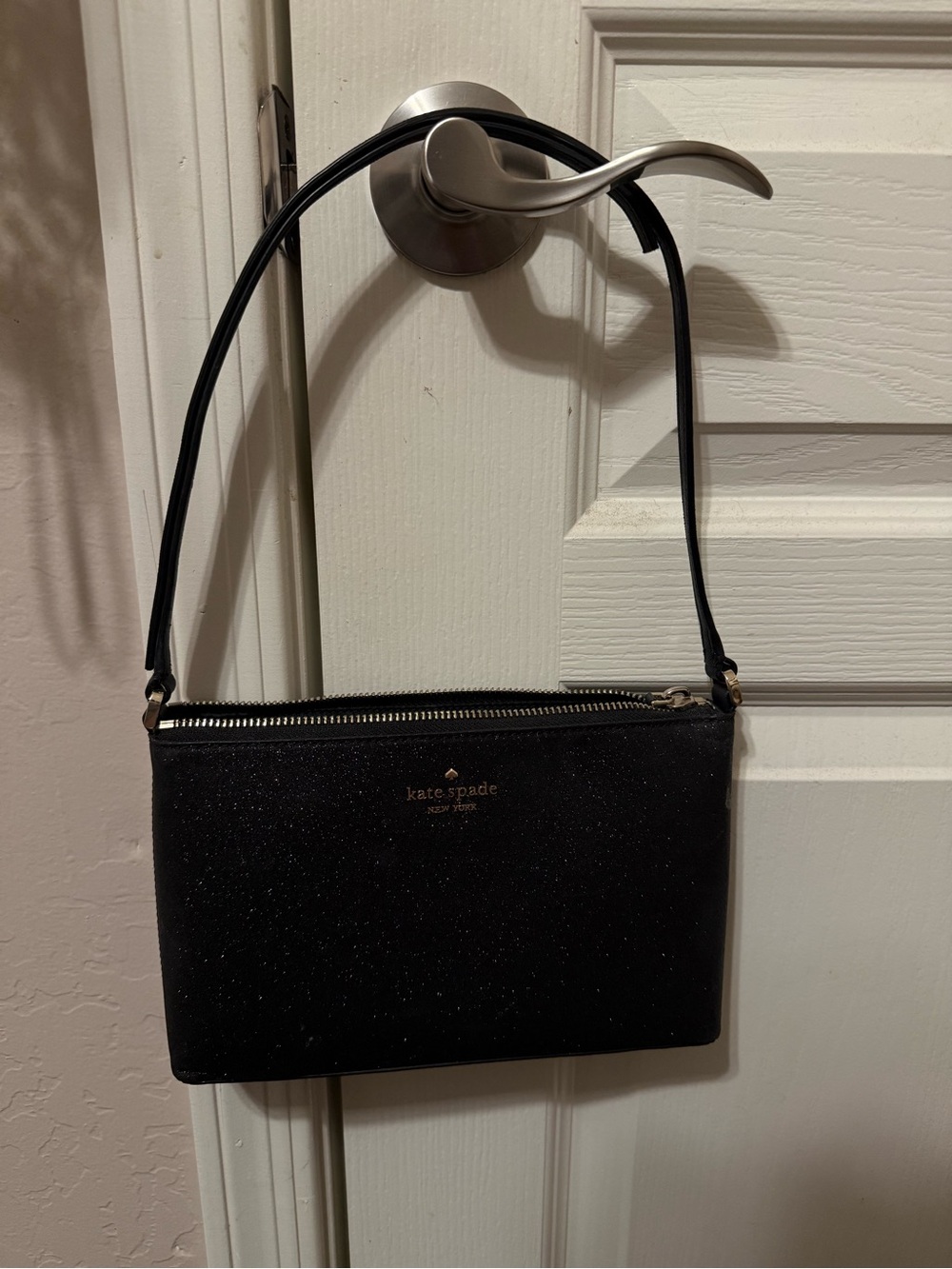 kate spade Black Glitter Shoulder Bag